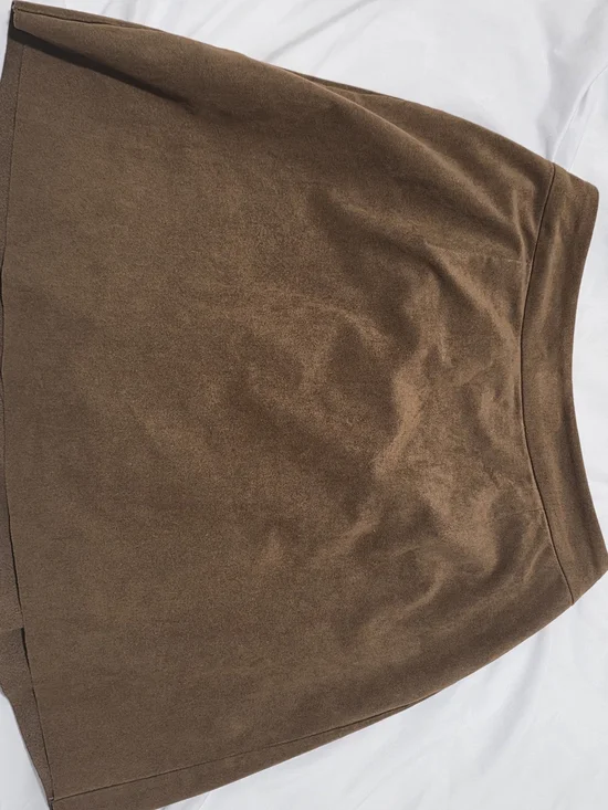 Wilfred Brown Wrap-Front Mini Skirt - Picture 2 of 3
